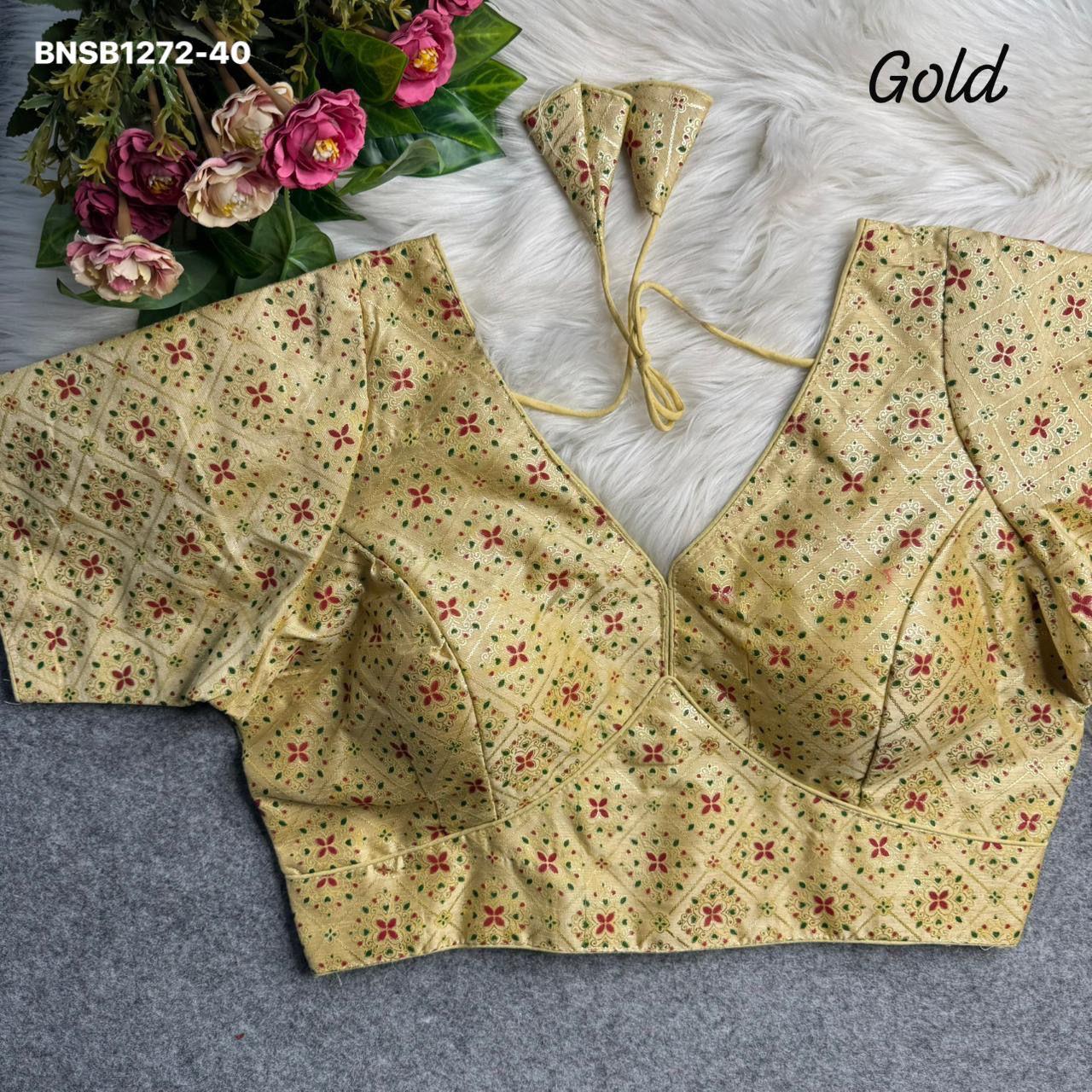 Sabyasachi-Inspired Patoda Print-Gold